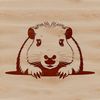 A high-quality vector graphic of a capybara, suitable for digital designs and crafts.