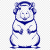 South American Water Rodent Icon An SVG icon representation of a capybara, suitable for use in vector graphics design and cutting machine applications.