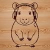 An SVG vector design featuring a capybara in detail, suitable for editing or cutting out with a cutting machine.