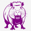 Rodent Wildlife Illustration Close-up illustration of a capybara, a large rodent native to South America.