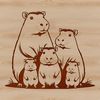 Simple Vector Art of a Large Rodent A large rodent native to South America, depicted in a simple vector illustration.