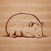 A capybara, the world's largest rodent, illustrated in vector art format.