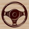 Vector Art Steering Wheel Design A detailed illustration of a car steering wheel for vector art design.