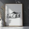 Bold Lines Racing Car SVG Design A sleek racing car illustration with bold lines and dynamic design elements.