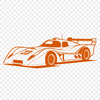 Dynamic Racing Car Design An illustration of a speeding vehicle with a dynamic pose and aerodynamic features.