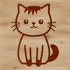 An animal icon featuring a cute cat in a static pose.