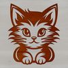 Feline Face Vector Art A simple illustration of a cute cat's head, suitable for vector art and design.
