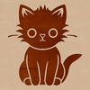 Adorable Sitting Kitty Clip Art A cute sitting cat in vector format.
