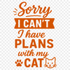 Whimsical cat quote vector graphic with a playful design.