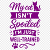 A collection of humorous quotes about cats in a decorative, vector format.