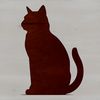 Simple Cat Outline Vector Graphic A simple cat silhouette in vector format, suitable for various design applications.