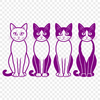A detailed illustration of a domestic cat's face and body.