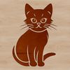 Sitting Kitty Illustration Simple illustration of a cute sitting cat, suitable for digital design and crafting projects.