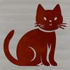 Cat Silhouette Vector Art A simple illustration of a cat sitting in a relaxed pose.