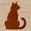 A simple vector illustration of a cat sitting on its haunches.