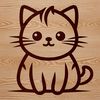 A sitting cat illustration in vector format.