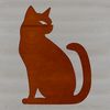 A single sitting cat illustrated in simple lines, suitable for various digital designs and crafts.