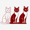 A colorful vector illustration of a domestic cat, suitable for various uses including graphic design and crafts.