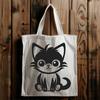 Beautiful SVG Cat Design A sitting cat depicted in simple vector design.