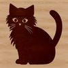 Cute Cat Vector Graphics A sitting cat depicted in vector format.