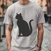 Artistic Sitting Cat Clip Art