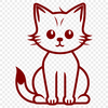 Beautiful Sitting Cat PNG