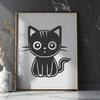 Kitten Stencil In PDF File Format For Free Download