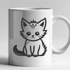 Kitten In DXF Format - Free Commercial Use License