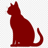 Free Sitting Cat Vector Drawing - DXF