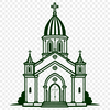 Beautiful Catholic Church Illustration A detailed illustration of a traditional Catholic church architecture with ornate details.