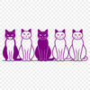 Feline Whimsy SVG Illustration Vector illustration of a domesticated cat with whiskers and ears.