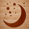 A detailed Moon icon created using scalable vector graphics (SVG) technology.