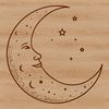Beautiful Lunar Scene SVG Graphic A simple illustration of the full moon in the night sky.