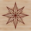 Five-Pointed Star Icon in Bold Outline SVG star icon with five points, ideal for Christmas decorations or festive designs