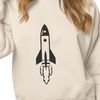 Space Bound Rocket Clip Art A high-quality, editable clip art design of a rocket ship for digital use.