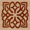 Decorative Celtic knotwork pattern featuring intricate shapes and lines.