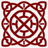 Ornate Celtic pattern featuring interlocking shapes and intricate embellishments, suitable for cutting or laser engraving.