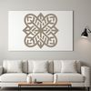 Decorative Celtic pattern featuring intricate shape and ornate embellishment.