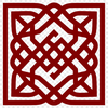 Ancient Celtic ornamentation pattern featuring intricate shape designs.