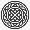 Celtic pattern with intricate embellishment and ornate shape, perfect for vector art projects.