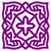 Ornate Celtic pattern design with intricate shapes and embellishments.