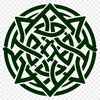 Celtic-inspired vector art featuring interlocking geometric shapes.