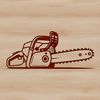 Chainsaw Graphic Vector Illustration Illustrated chainsaw graphic used in crafting and design projects