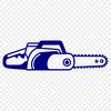Chainsaw cutting tool illustration in vector format.