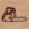Free Vector Art of a Chainsaw Blade A detailed illustration of a chainsaw with moving parts and sharp blade, ideal for cutting machine projects.