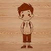Free Vector Illustrations of Children A boy character illustration in vector format.