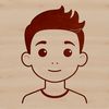 A young boy character made from vector shapes.