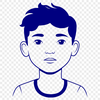 Vector Boy Icon Design A youthful boy character designed as vector art, suitable for various digital applications.