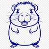 Vector Capybara Illustration A digital vector image of a capybara, suitable for use in graphic design projects and craft cutting templates.