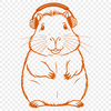 Rodent Profile Illustration A digital illustration of a capybara in profile, suitable for use as clip art or vector design.